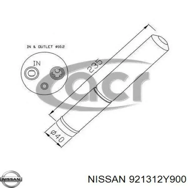 Купить 921312Y900 Nissan/Infiniti Осушитель кондиционера