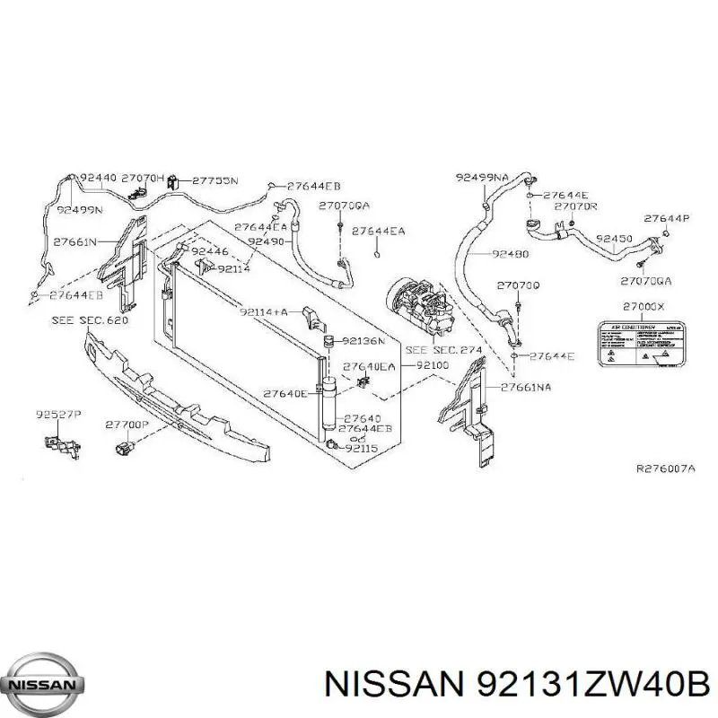  92131ZW40B Nissan