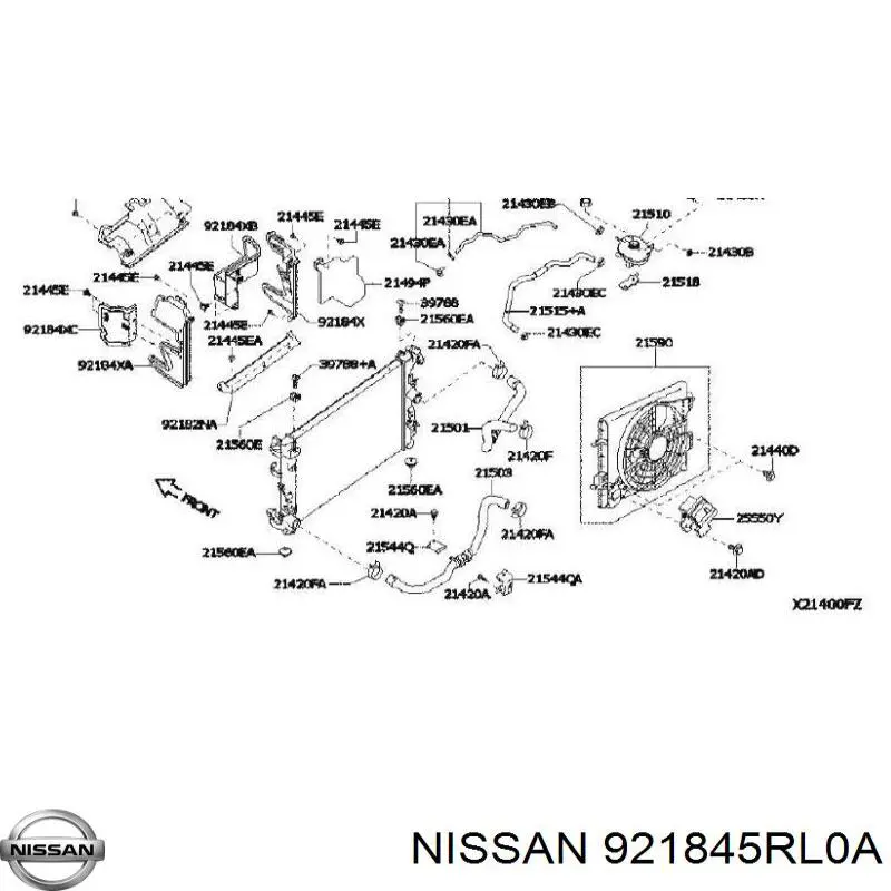  921845RL0A Nissan