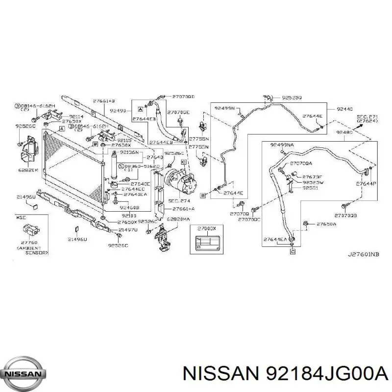  Nissan/Infiniti 92184JG00A цена, от  