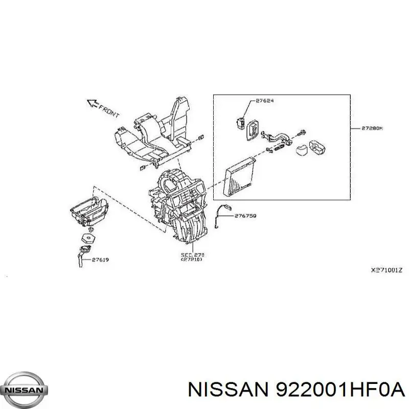 922001HM0A Nissan клапан trv кондиционера