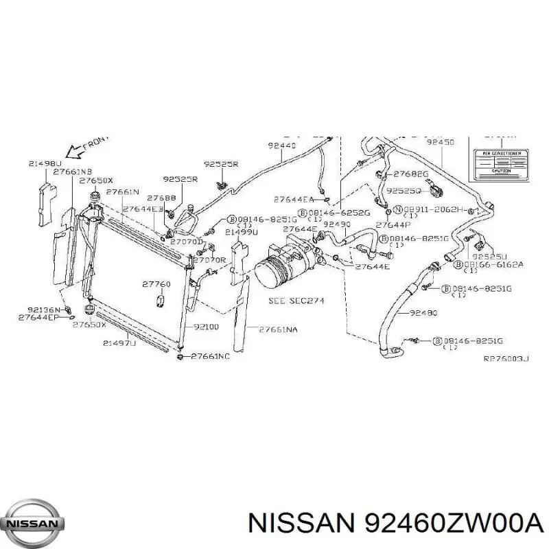92460ZW00A Nissan/Infiniti 