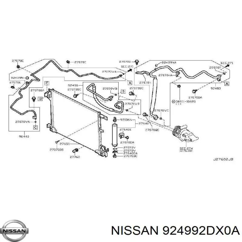  924992DX0A Nissan