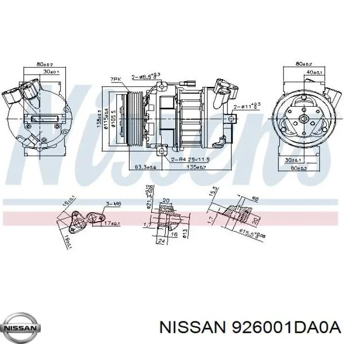 Компрессор системы кондиционирования Nissan/Infiniti 926001DA0A цена, от 200.34 USD