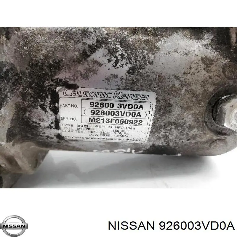 926003VD0A Nissan compressor de aparelho de ar condicionado