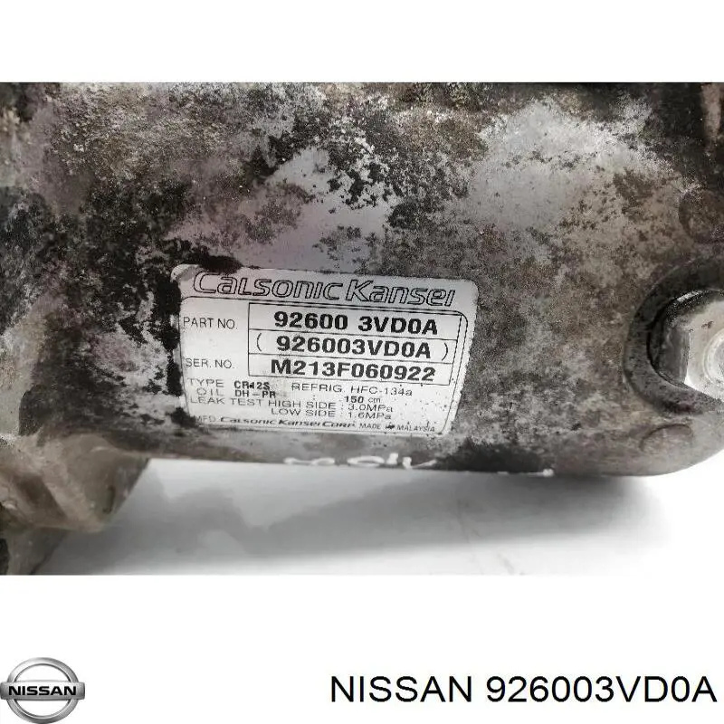 Компрессор кондиционера 926003VD0A Nissan