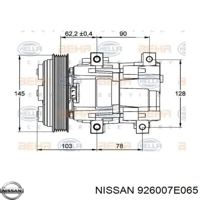 Компрессор хладагента на Nissan Maxima  J30