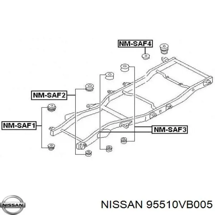 95510VB005 Nissan/Infiniti Крепление платформы