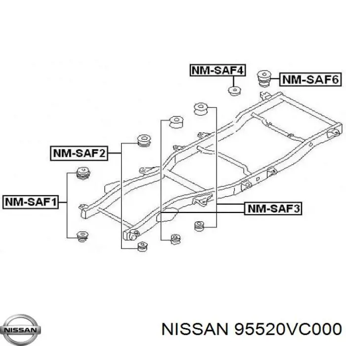 Подушка рамы (крепления кузова) Nissan/Infiniti 95520VC000 цена, от 34.09 USD