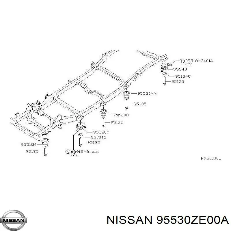 95530ZE00A Nissan/Infiniti Крепление платформы
