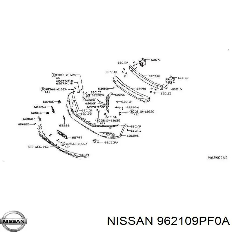  Nissan/Infiniti 962109PF0A цена, от 51.69 USD