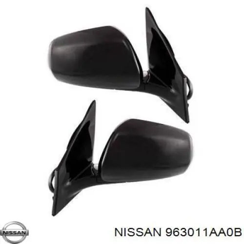 Правое зеркало 963011AA0A Nissan/Infiniti