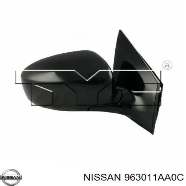 Купить 963011AA0C Nissan/Infiniti Боковое зеркало заднего вида правое