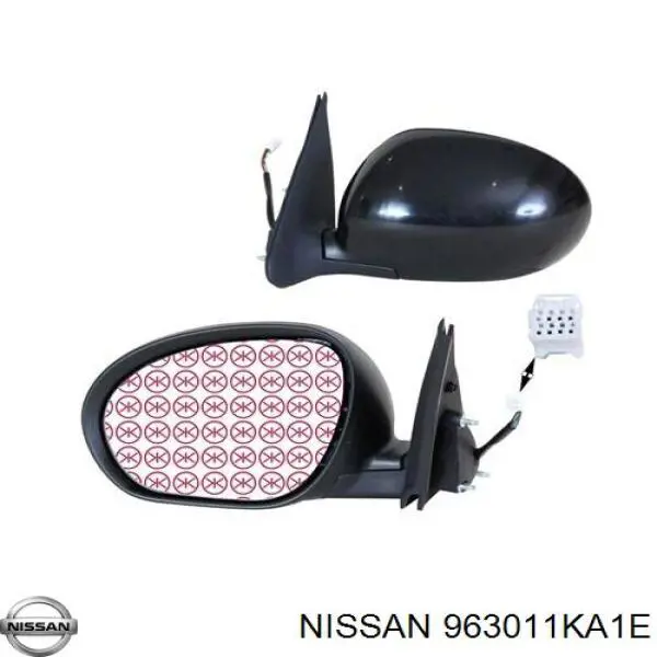 Купить 963011KA1E Nissan/Infiniti Боковое зеркало заднего вида правое