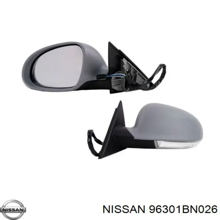 96301BN026 Nissan зеркало заднего вида правое