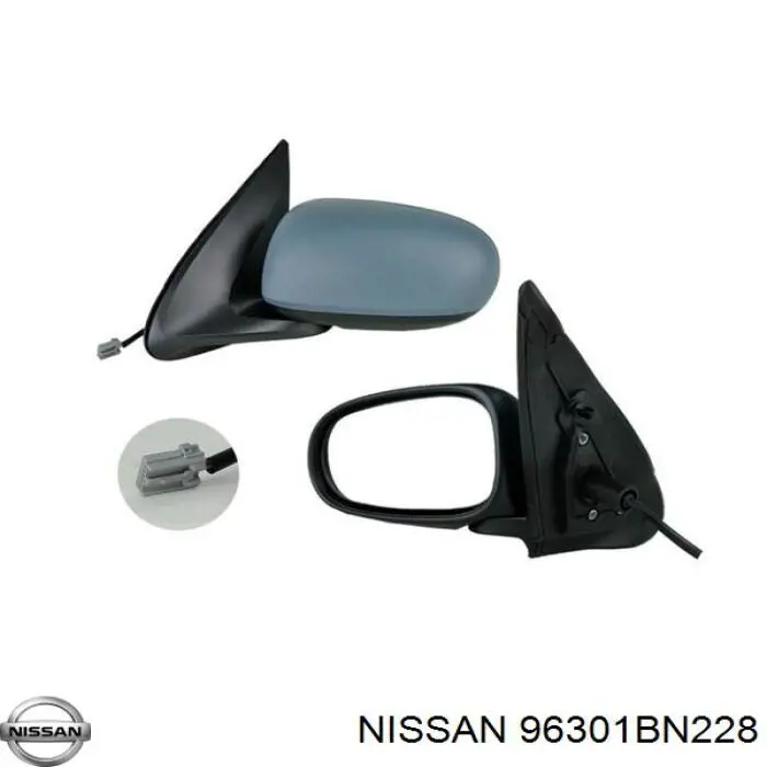 Зеркало заднего вида правое на Nissan Almera II 