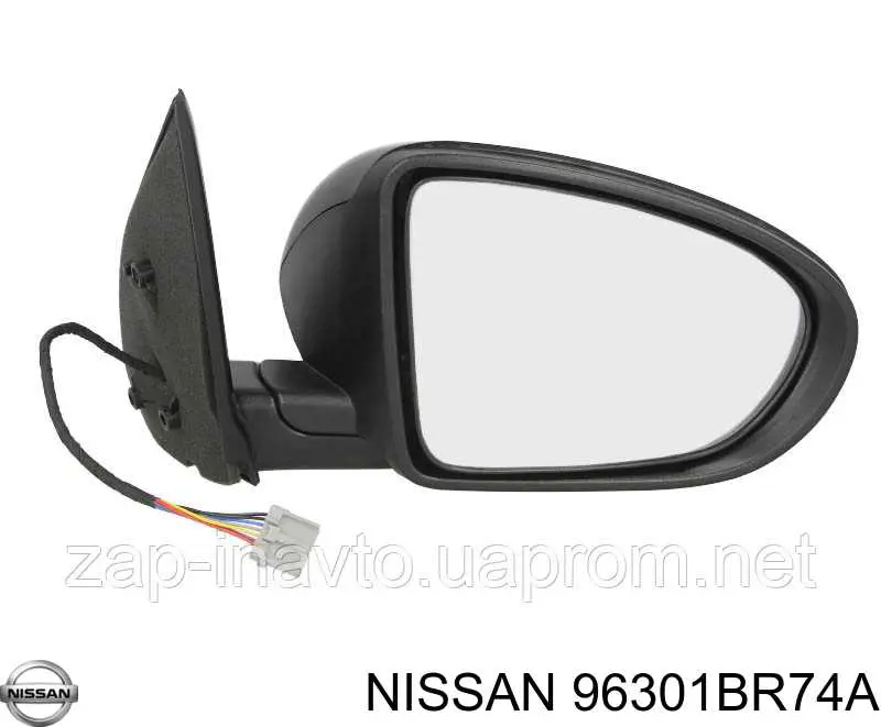 96301BR74A Nissan зеркало заднего вида правое
