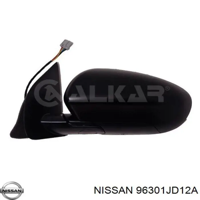 Наружное зеркало правое Nissan/Infiniti 96301JD12A цена, от 56.34 USD