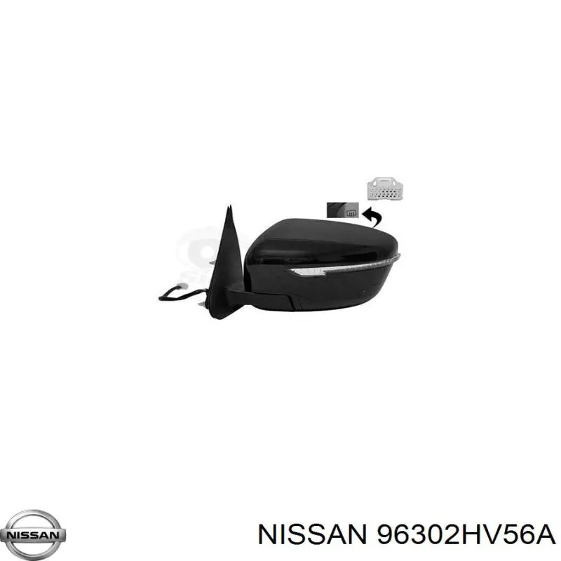 Зеркало заднего вида, левое Nissan/Infiniti 96302HV56A цена, от  USD