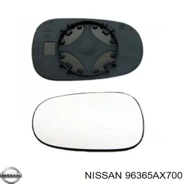Купить 96365AX700 Nissan/Infiniti Стекло зеркала заднего вида, левого