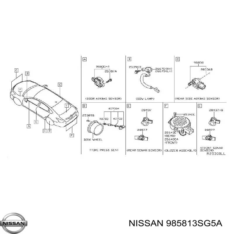  Nissan/Infiniti 985813SG5A цена, от 281.97 USD