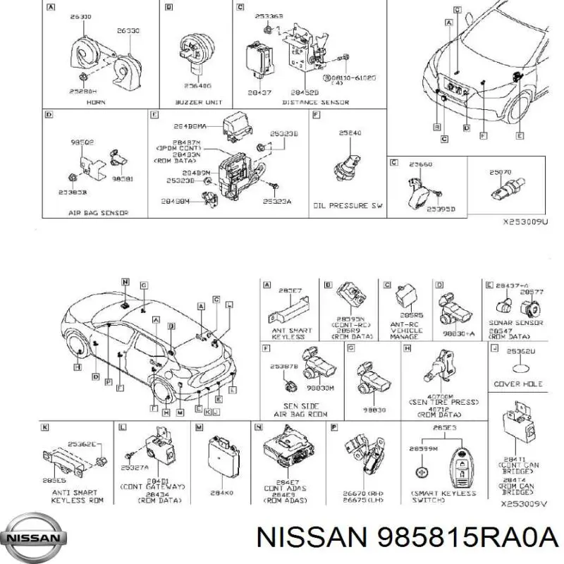  Nissan/Infiniti 985815RA0A цена, от 23.02 USD