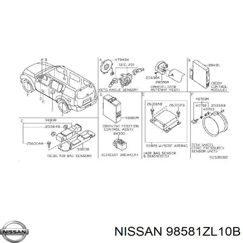  98581ZL10B Nissan/Infiniti