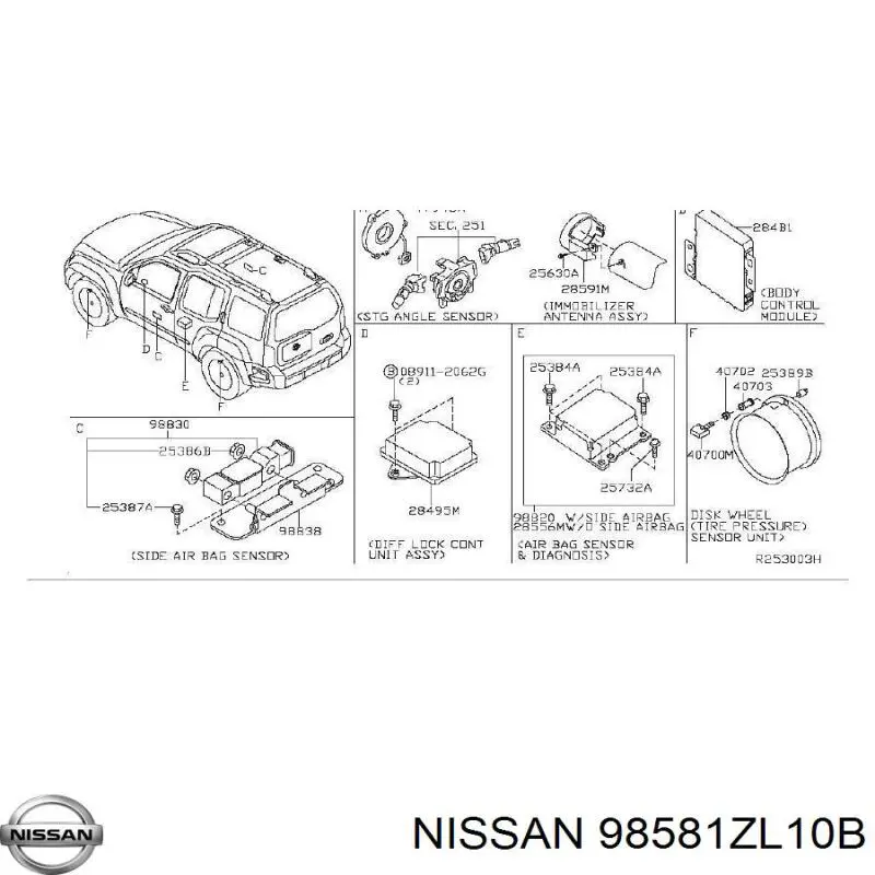 98581ZL10B Nissan/Infiniti 
