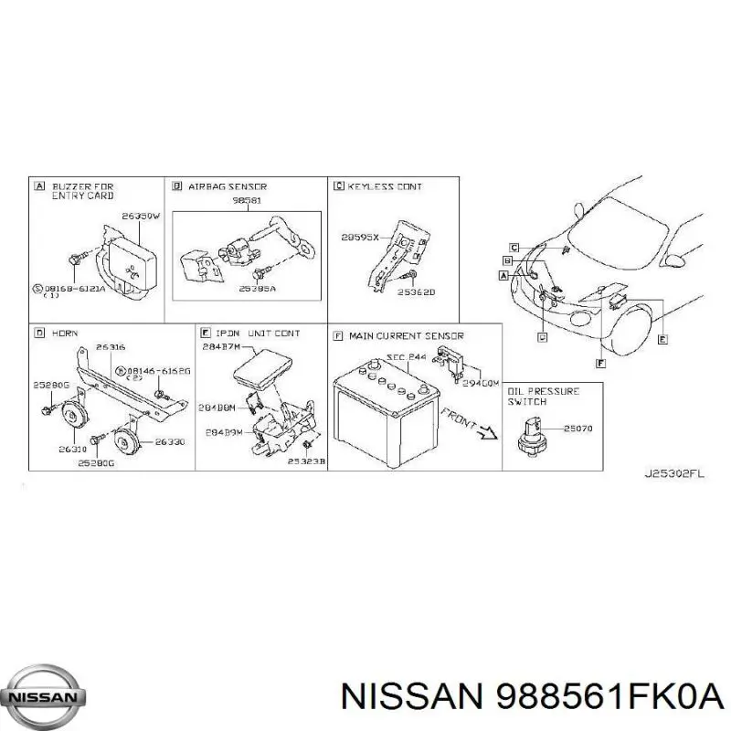  988561FK0A Nissan