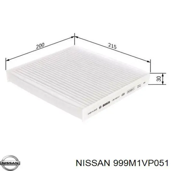 Купить 999M1VP051 Nissan/Infiniti Фильтр салона угольный