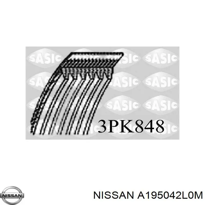 Клиновый ремень Nissan/Infiniti A195042L0M цена, от 5.13 USD
