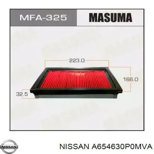 Фильтр воздушный Nissan/Infiniti A654630P0MVA
