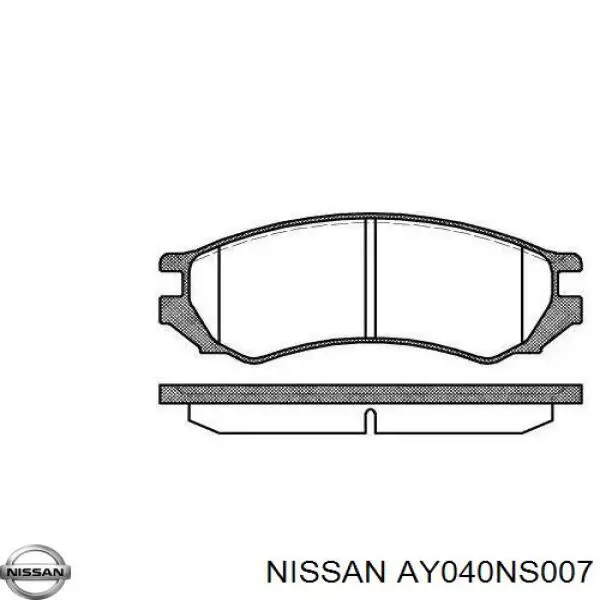 Передние тормозные колодки AY040NS007 Nissan