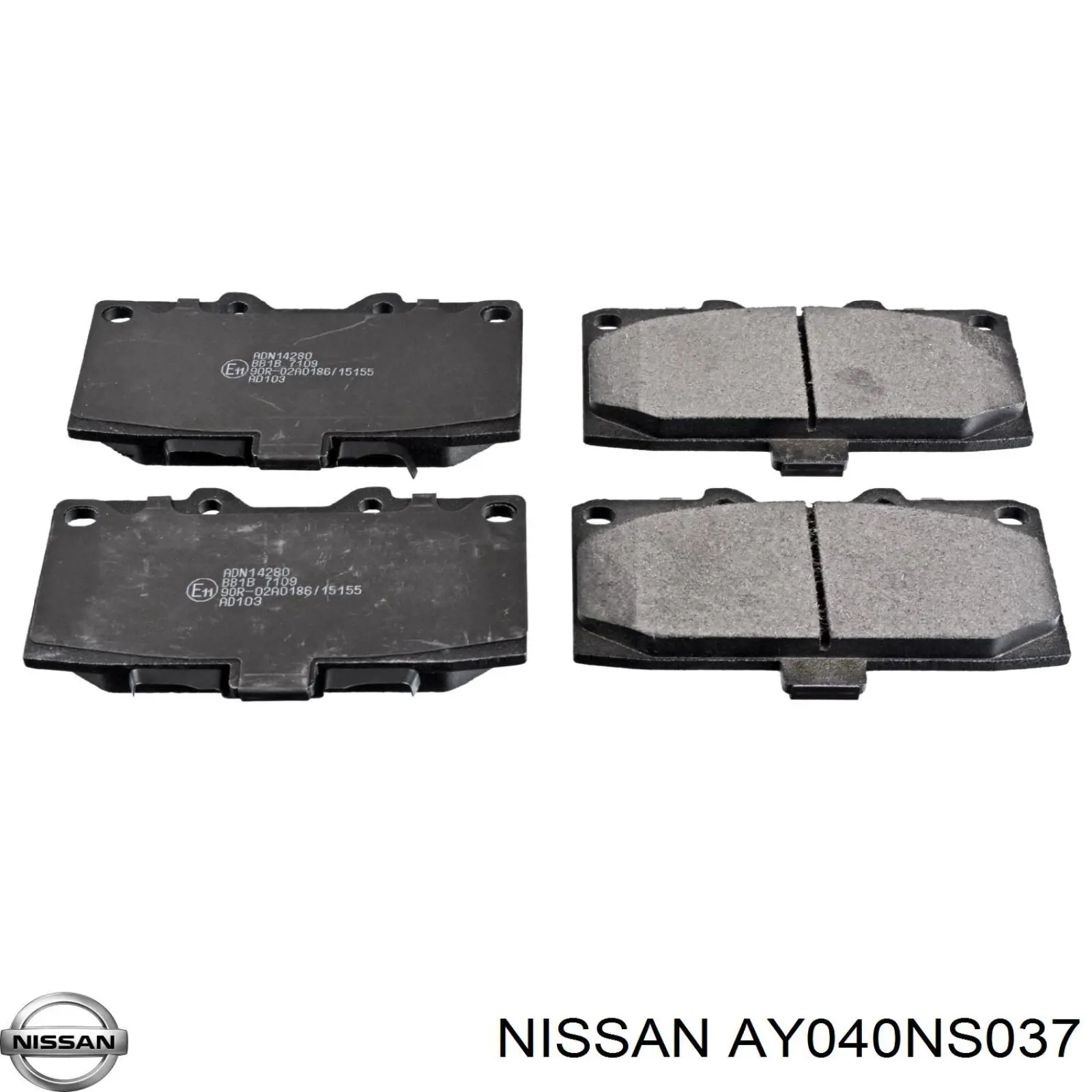 Передние тормозные колодки AY040NS037 Nissan