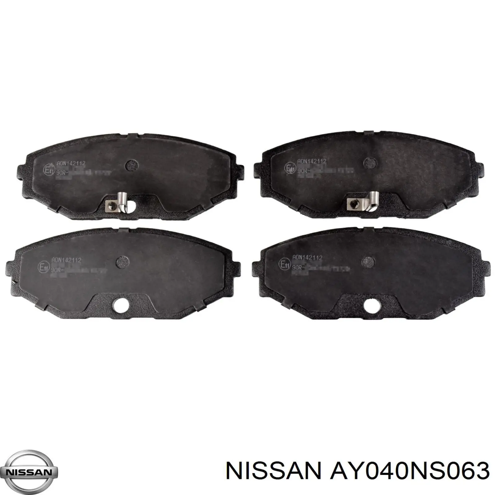 AY040NS063 Nissan передние тормозные колодки