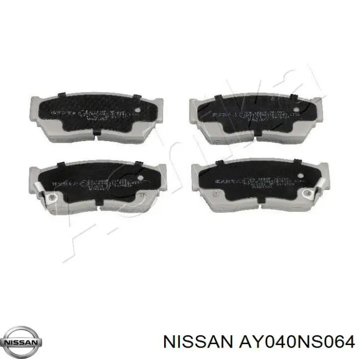 Передние тормозные колодки AY040NS064 Nissan