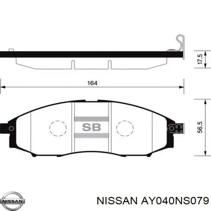 Купить AY040NS079 Nissan/Infiniti Колодки тормозные