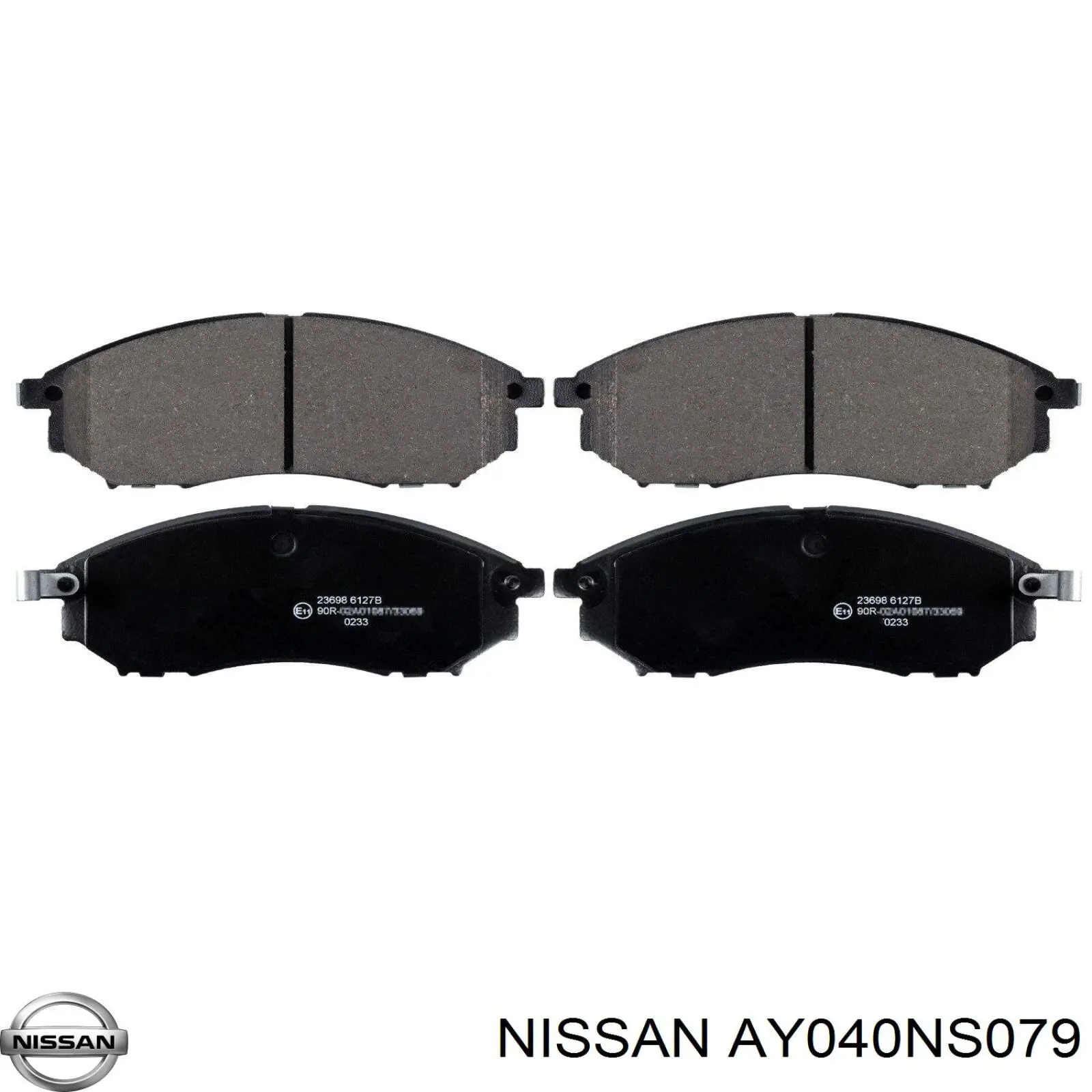 Передние тормозные колодки AY040NS079 Nissan