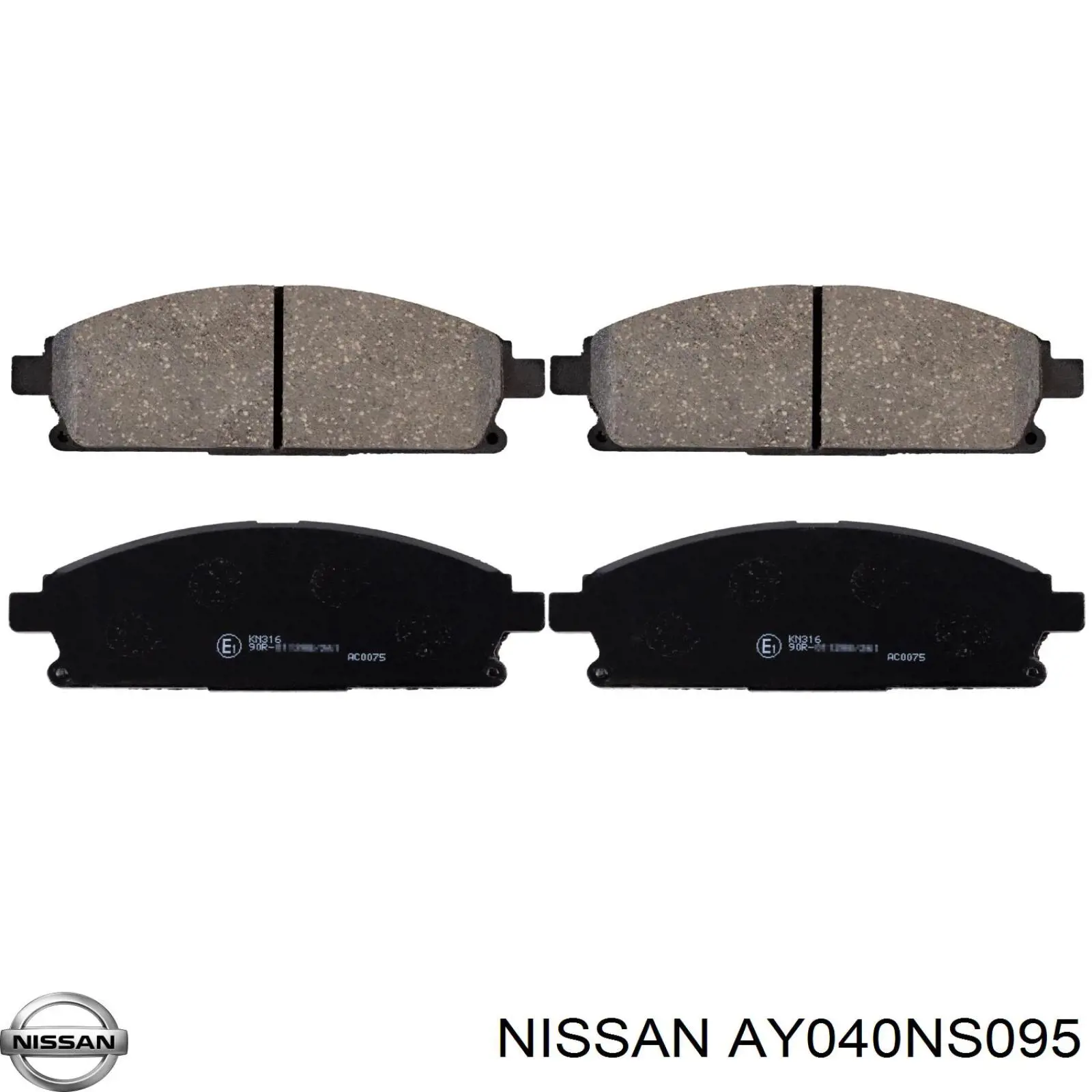 Передние тормозные колодки AY040NS095 Nissan