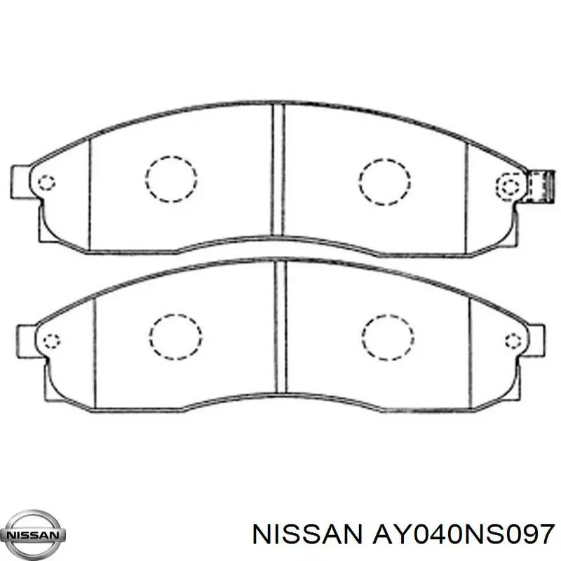 AY040NS097 Nissan передние тормозные колодки