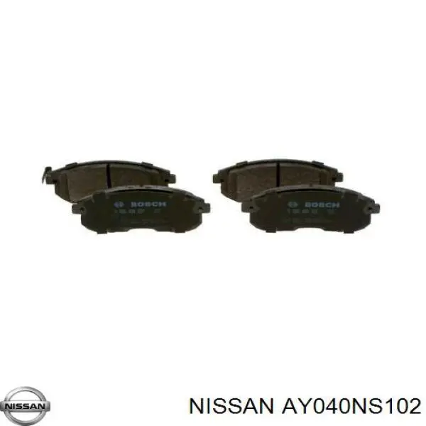 AY040NS102 Nissan передние тормозные колодки