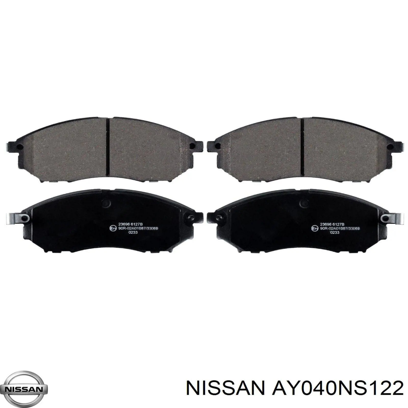 Передние тормозные колодки AY040NS122 Nissan