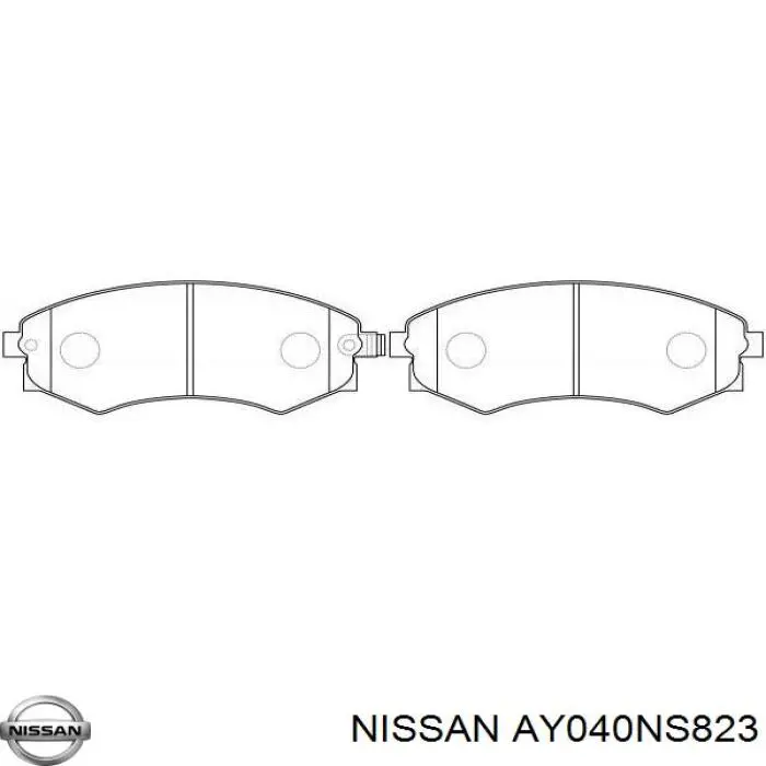 Передние тормозные колодки AY040NS823 Nissan/Infiniti