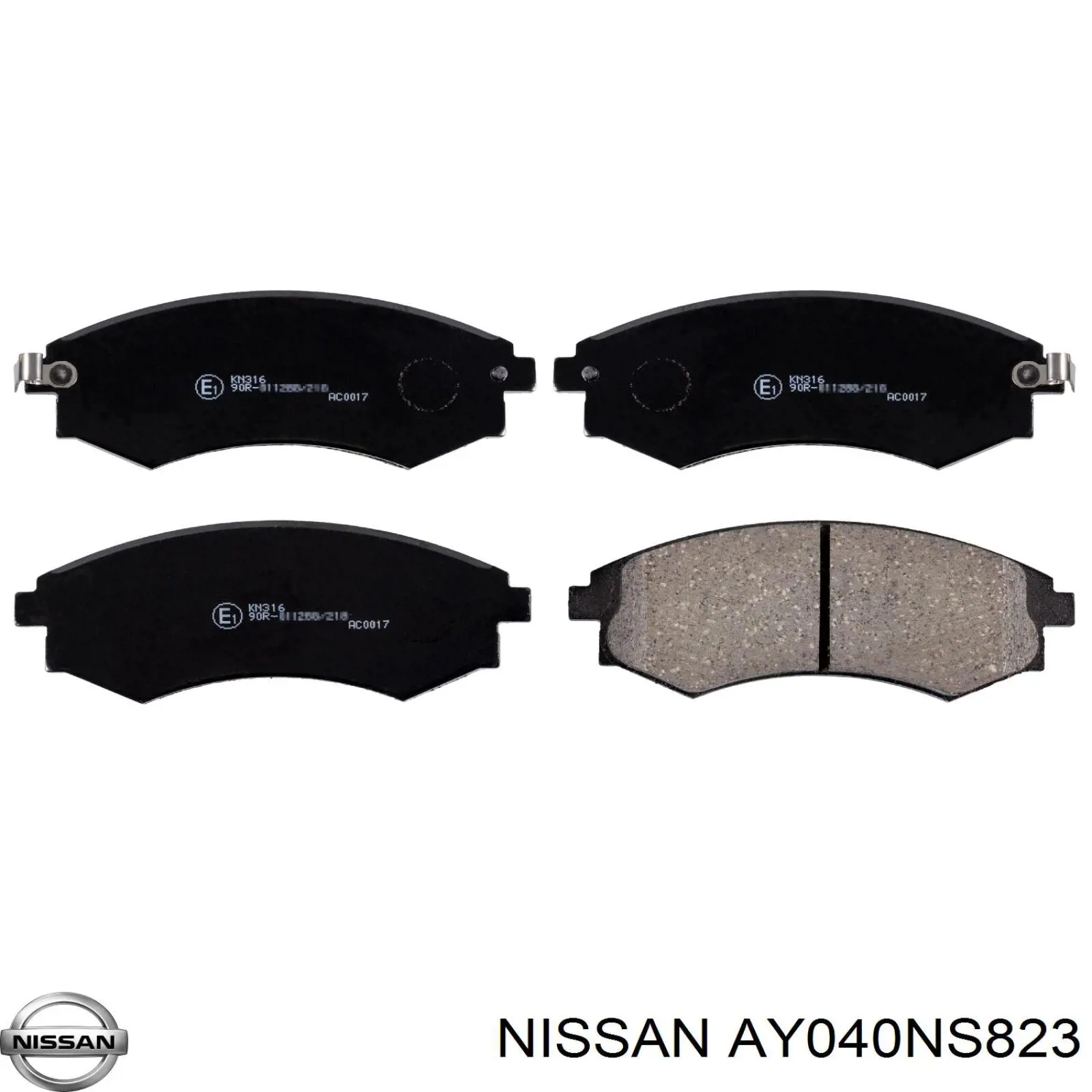 Передние тормозные колодки AY040NS823 Nissan