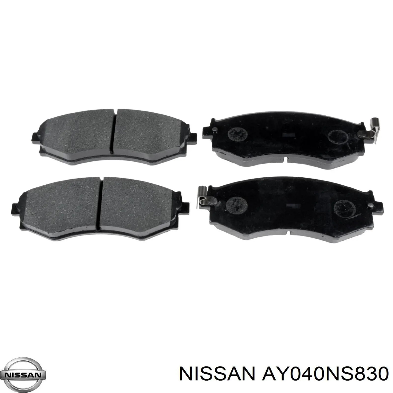 AY040NS830 Nissan sapatas do freio dianteiras de disco