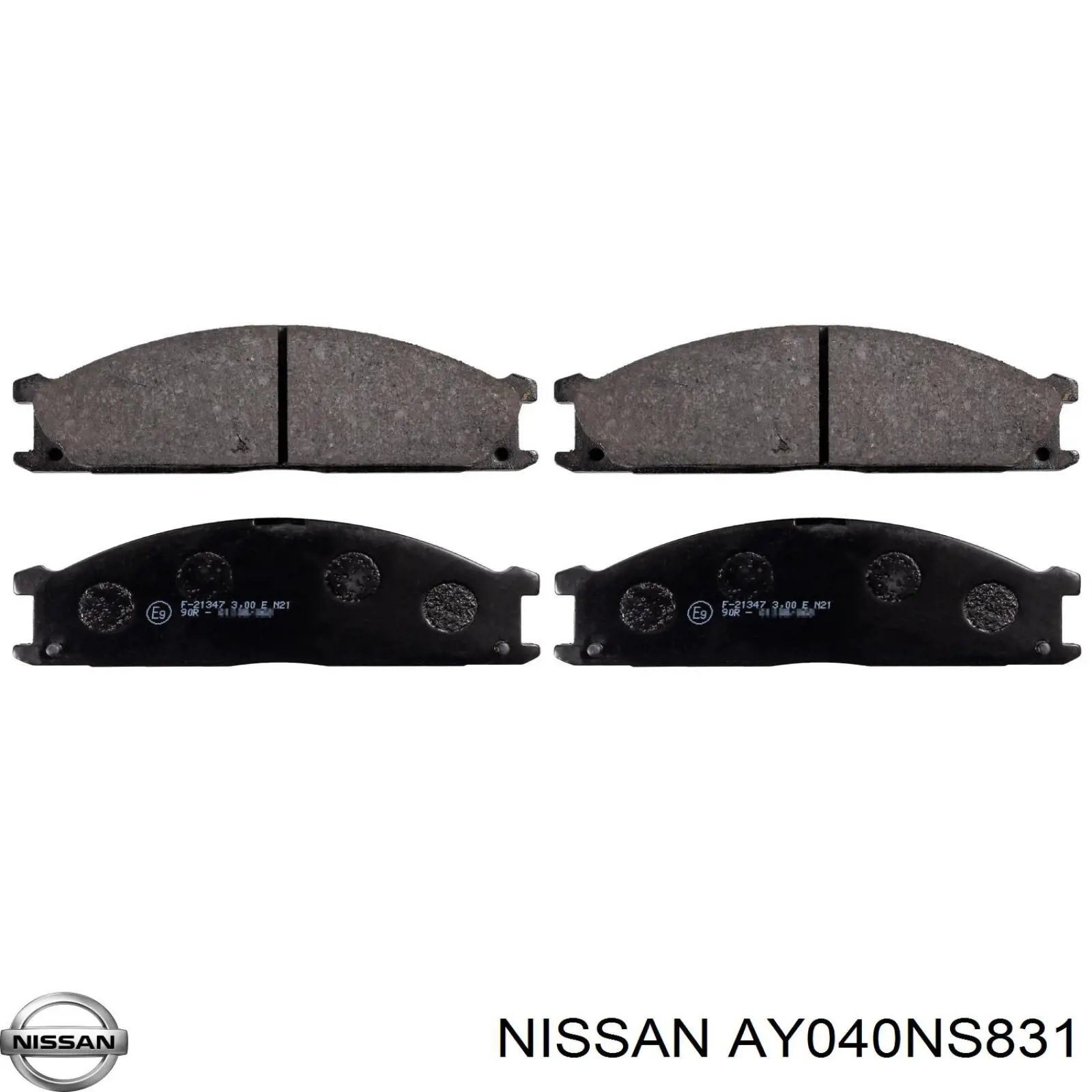 Передние тормозные колодки AY040NS831 Nissan