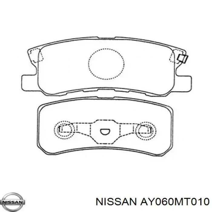 Задние тормозные колодки AY060MT010 Nissan