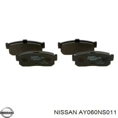 Задние тормозные колодки AY060NS011 Nissan