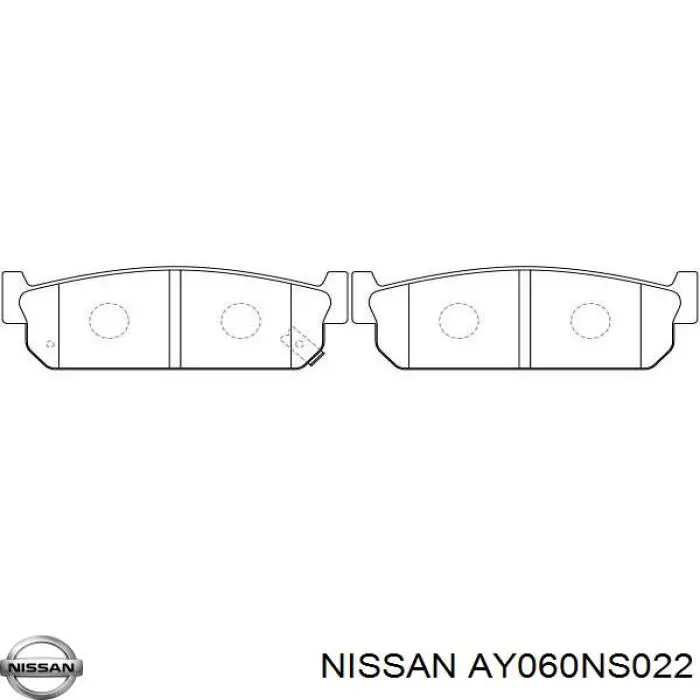 AY060NS022 Nissan задние тормозные колодки