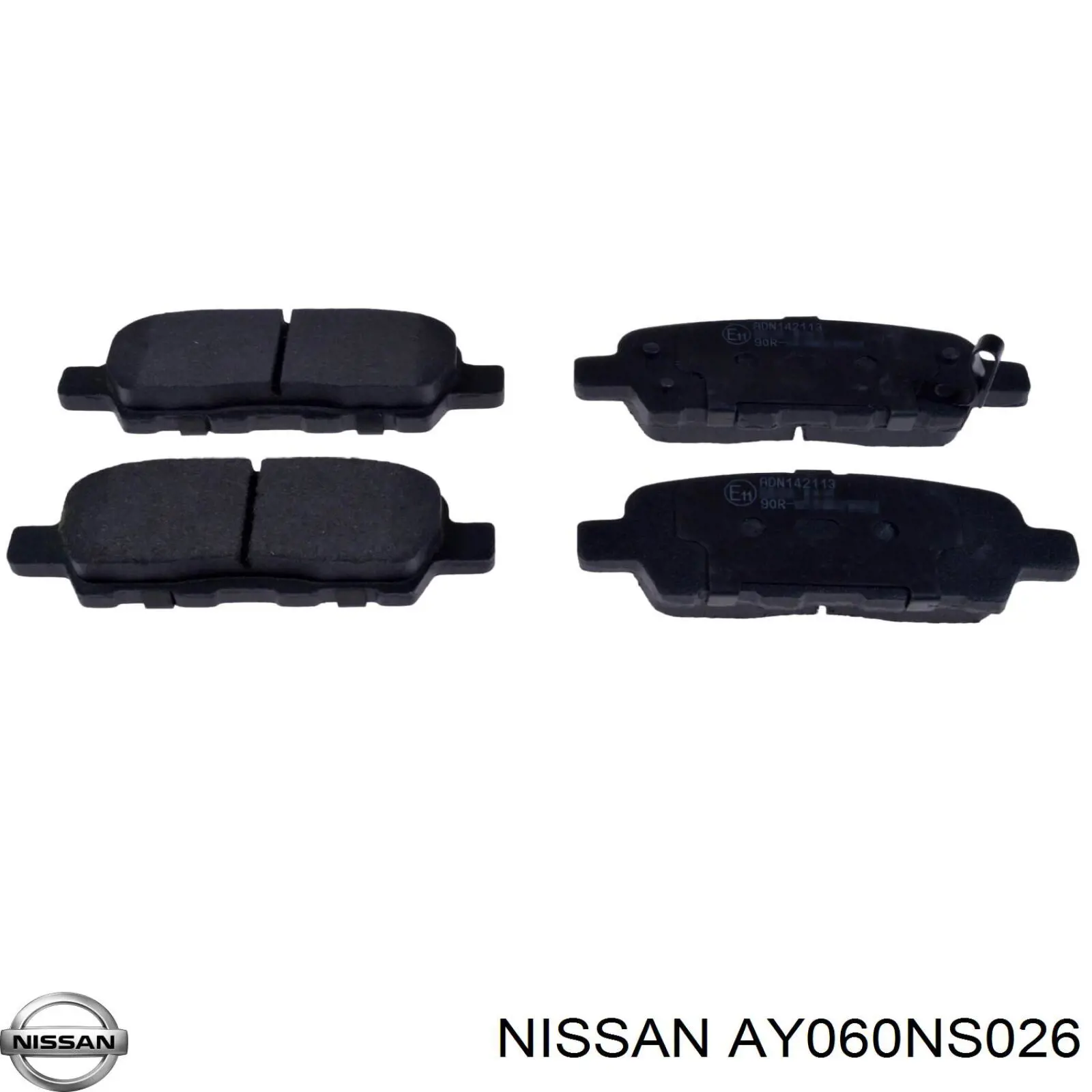 AY060NS026 Nissan/Infiniti Колодки тормозные дисковые комплект